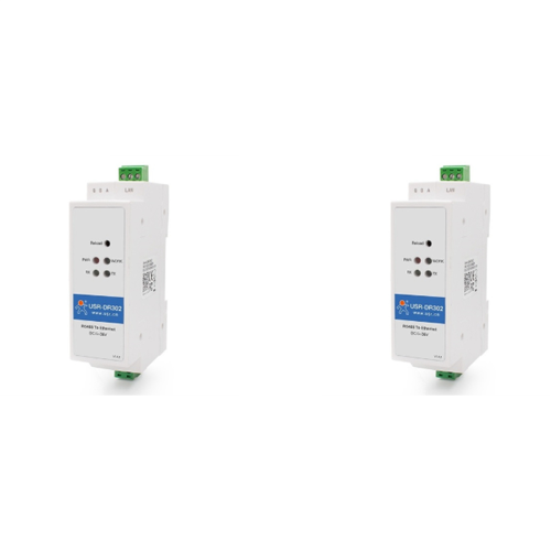 2X -DR302 Din Rail Seri?le RS485 naar Ethernet IP Server Module Converter Modbus RTU Unit 2
