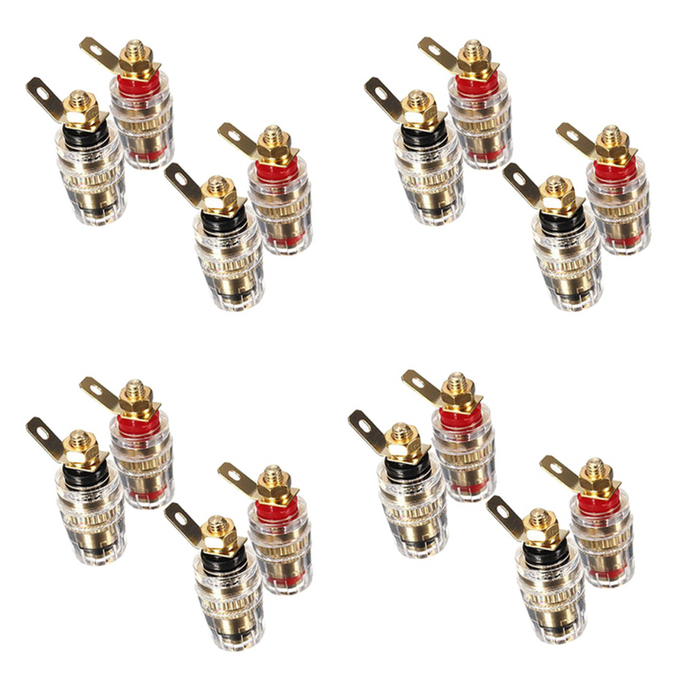 New 16Pc Amplifier Speaker Terminal Binding Post 4Mm Banana Plug Jack 4851689813858