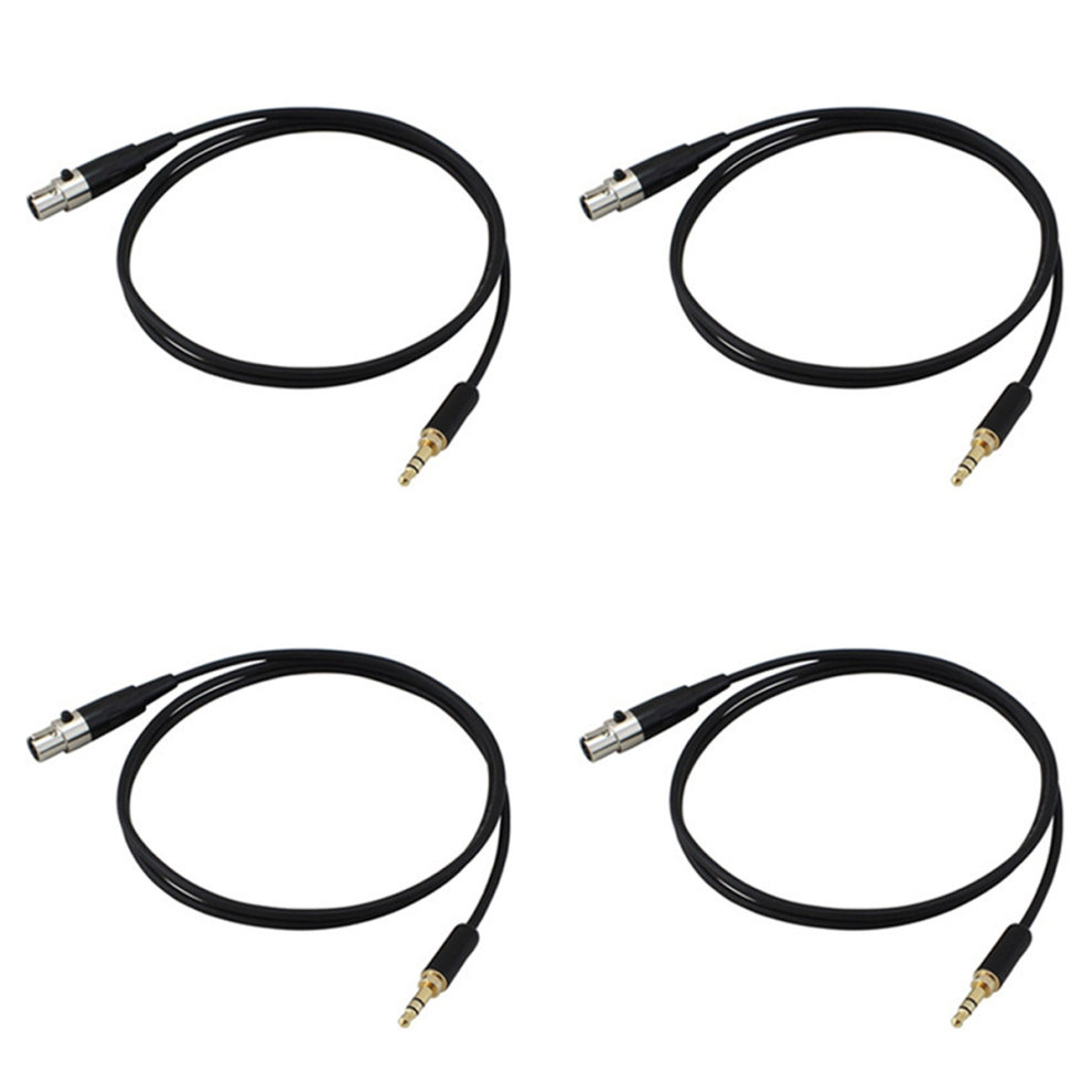 4pcs 3.5mm Jack to 3Pin Mini XLR Female for BM800 PC Headphone Mixer Microphone Stereo Camera Amplifier 0.