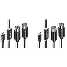 2X MIDI naar USB C Type Kabelconverter met indicatielampje voor elektronische orgelcomputer