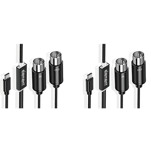 2X MIDI to USB C Type Cable Converter with Indicator Light for Electronic Organ Computer