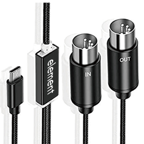 2X MIDI to USB C Type Cable Converter with Indicator Light for Electronic Organ Computer 2