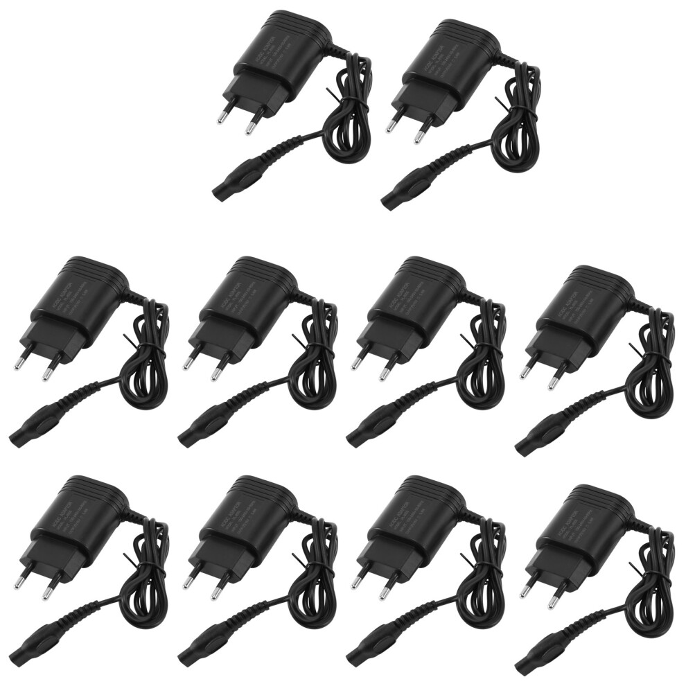 10X Rasoir pour Chargeur Adaptateur Secteur Prise Murale UE ?lectrique Hq8505/6070/6075 (Prise UE)