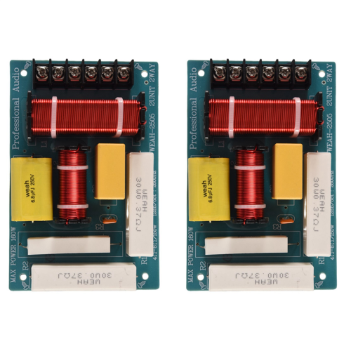 2X 200W Speaker Crossover 2 Way High-Low 8 Ohm Frequency Divider for 10 Inch