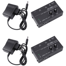 2X Ma400 Hoofdtelefoon Voorversterker Microfoon Persoonlijke Monitor Mixer, EU-stekker