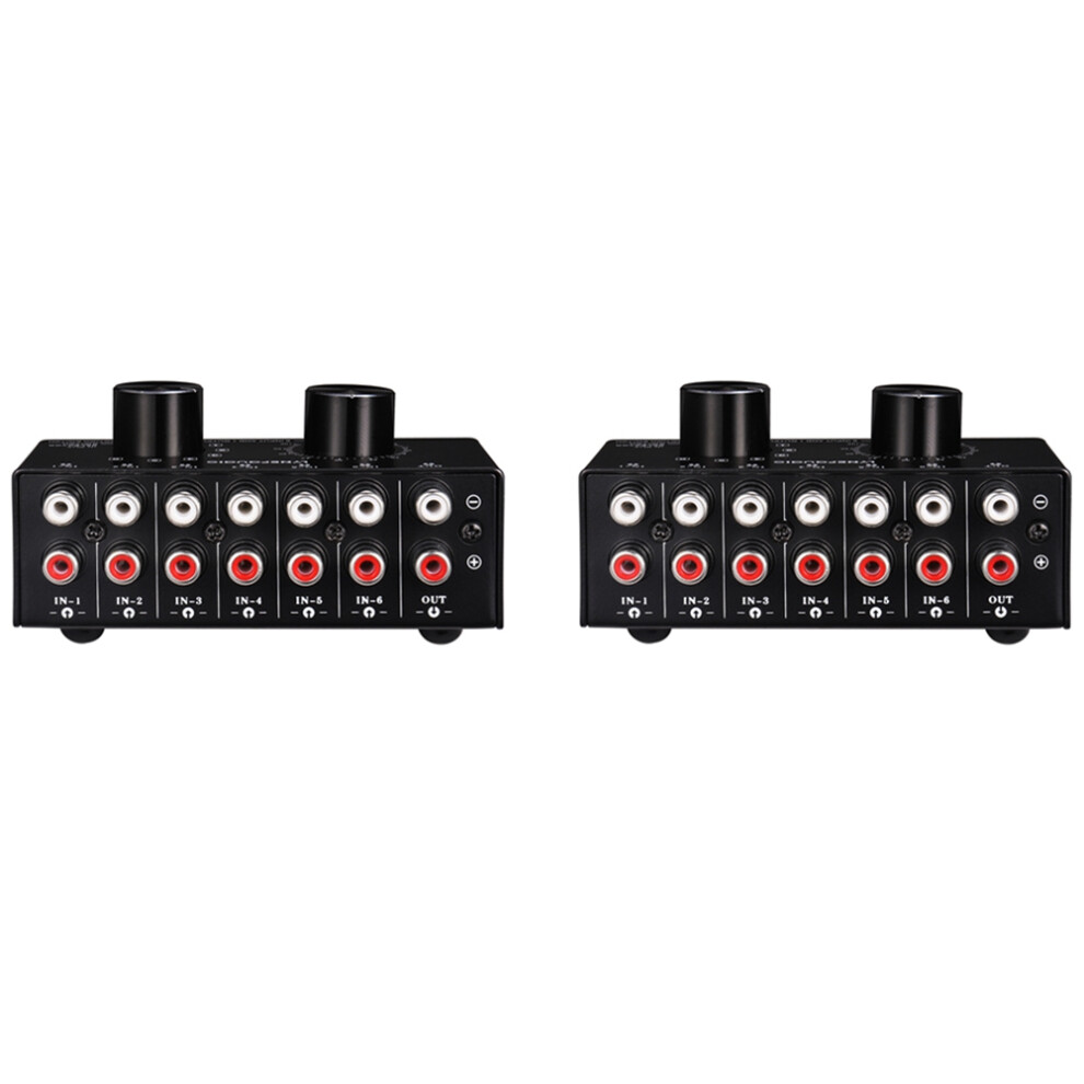 2X 6 Input 1 Output Switcher Audio Source Selection Signal Selector Switch 4851689885466