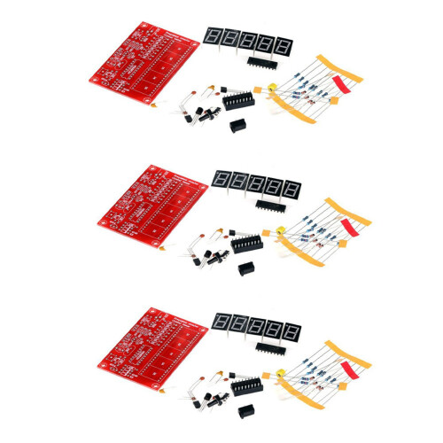 3X 50 MHz Crystal Oscillator Frequency Counter Testers DIY Kit 5 Resolution Digital Red 1