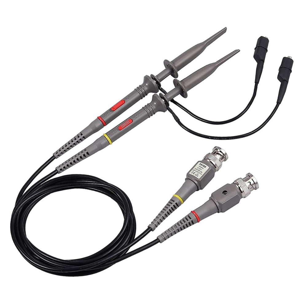 2Set P6100 100 Mhz Oscilloscope Clip Probes With Bnc To Test Lead Kit 4851689893232