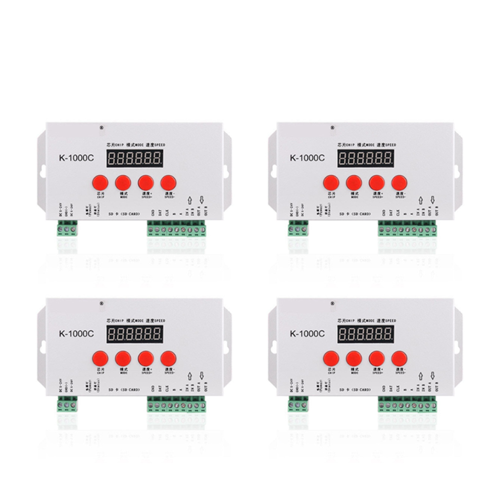 4X K-1000C Controller K1000C WS2812B WS2811 APA102 T1000S WS2813 Led 2048 Pixel Programma DC5-24V