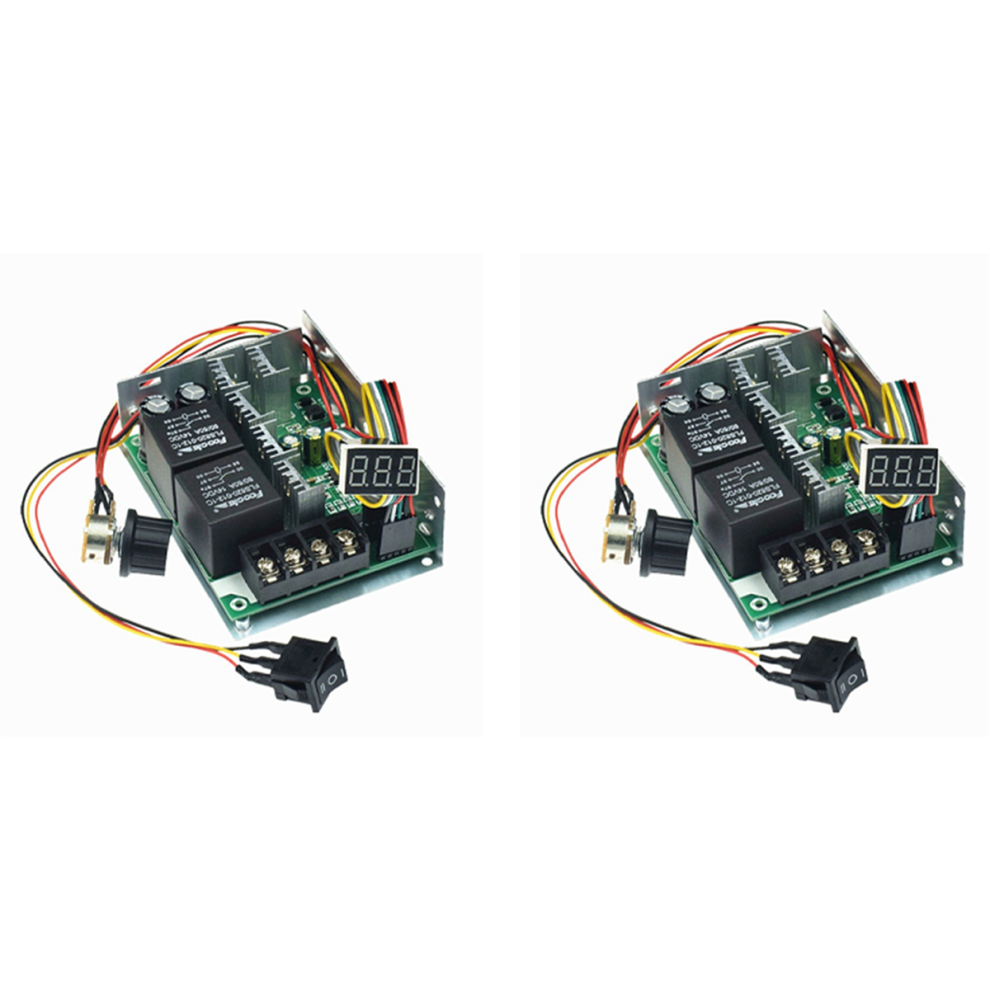 2X Pwm Dc Motor Speed Controller Digital Display 0-100% Adjustable Drive Module Input Max 60A 4851689807086