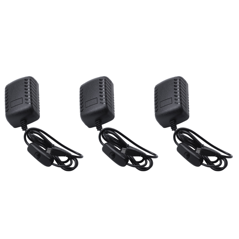 Photos - Other Electrical Equipment Jojomino 3X US Plug 5V3A 5V/3A 3 Model B+Plus Power Adapter ON/OFF Switch Button Supply Charger DC/AC 