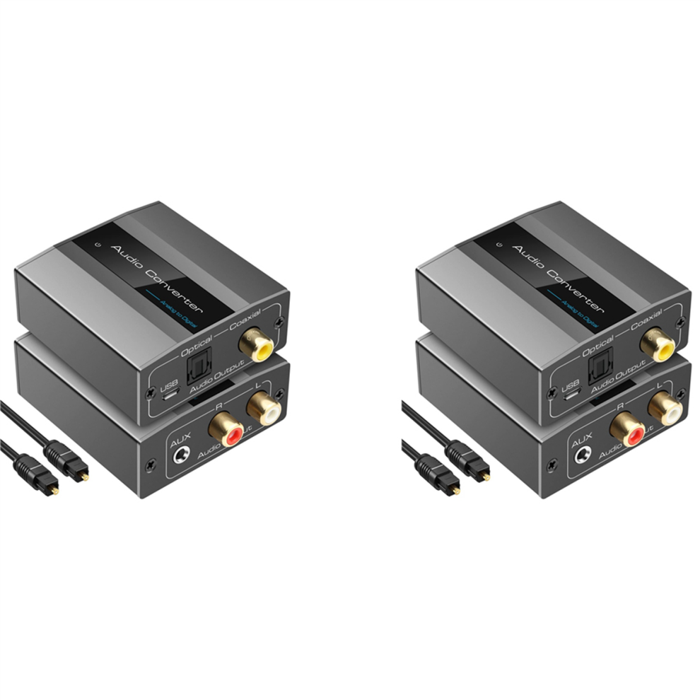Convertisseur audio analogique-num?rique 2X optique avec c?ble Toslink et adaptateur coaxial