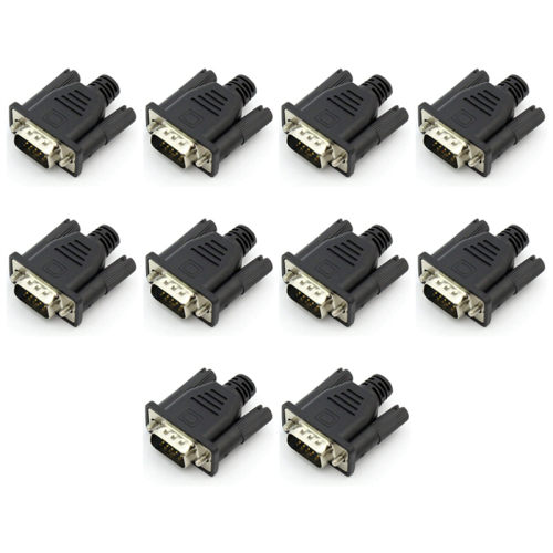 10X VGA Virtual Display Adapter Male Dummy Plug EDID Headless Ghost Emulator Lock Plate 1