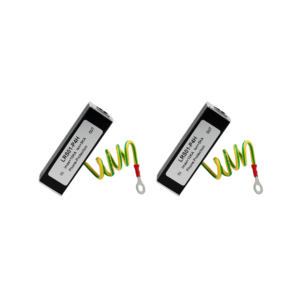 2X Telephone Fax Surge Protector Arrestor Rj11 Kl01-P4h Adsl Black 4851689810222