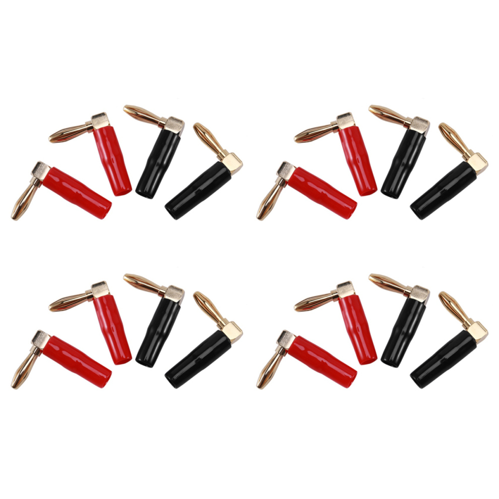 Photos - Cable (video, audio, USB) Jojomino [16 Pack] Hi-End Copper Right Angle/90 Degree Screw Type Banana Plug / Speaker Cable Connector  [Banana de L]