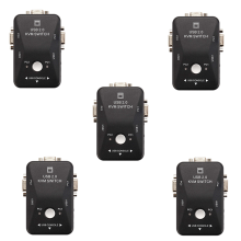 5X USB Kvm Switch Switcher 2 Port Vga Svga Box 2.0 Mouse Keyboard 1920X1440