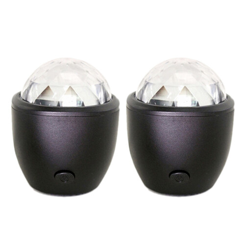 2X USB Crystal Magic Ball Flash DJ-lichten Disco Podium Projector Mini LED Spraakgestuurd 1