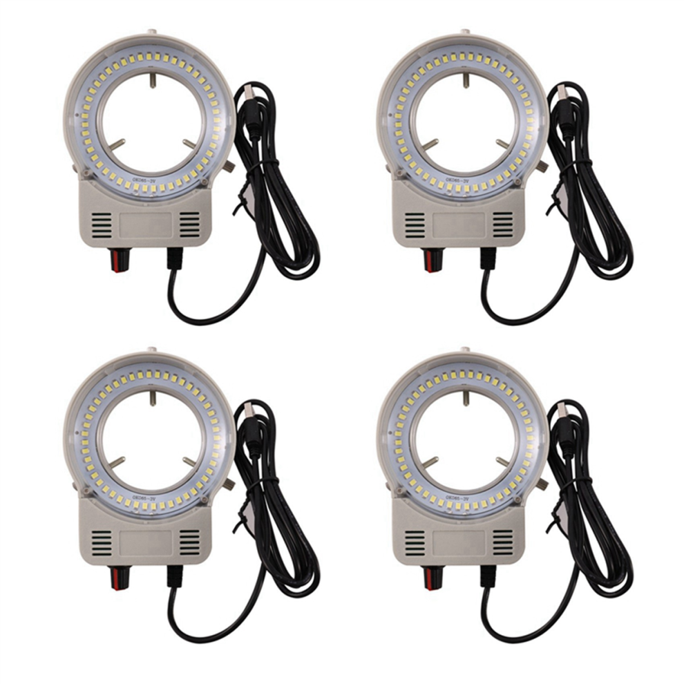 4X 48 Led Industrial Microscope Camera Source Ring Lamp Illuminator Adjustable Brightness Usb Interface Light 4851689806232