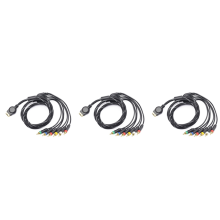 3X Suitable for PS2/ Component Cable 1.8M PS 2/3 High Resolution Game Accessories