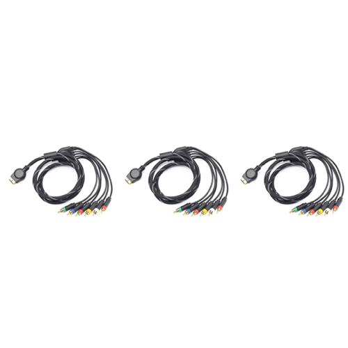 3X Suitable for PS2/ Component Cable 1.8M PS 2/3 High Resolution Game Accessories 1