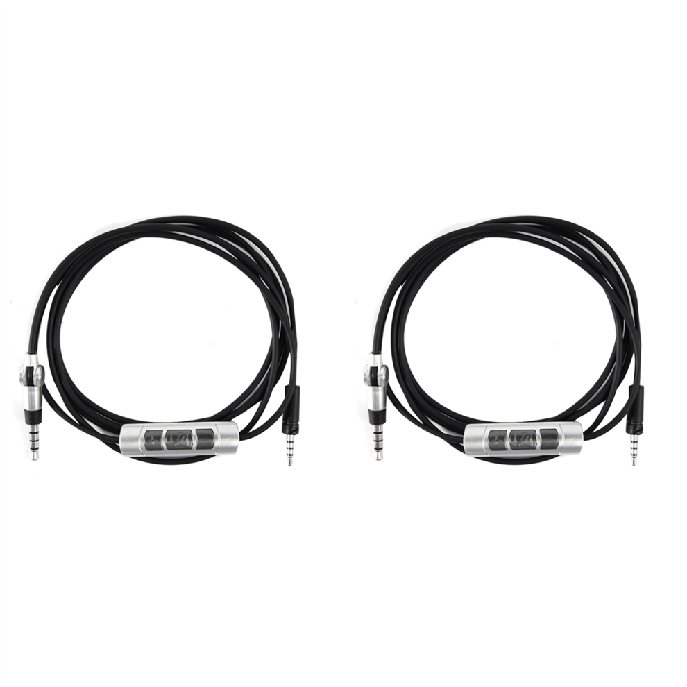 2X Replacement Audio Cable for MOMENTUM Headphones Bluetooth Cord Headsets Connecter with Mic Remoter-Black-image-OPC-PFZYKSF-NEW