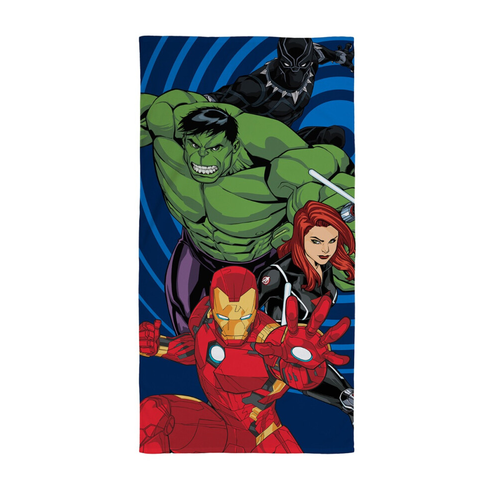 Marvel Avengers Hero Launch Beach And Bath Towel Blue