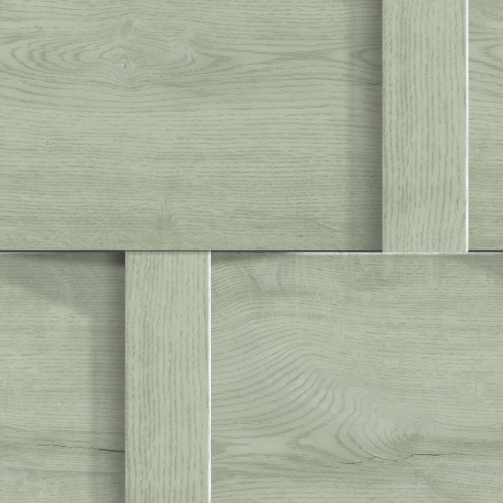 World Of Wallpaper Harrow Weave Wood Panel Wallpaper Sage 3106 Green