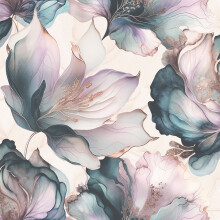 (Pink/Purple/Cream) Elysian Floral Wallpaper World of Wallpaper