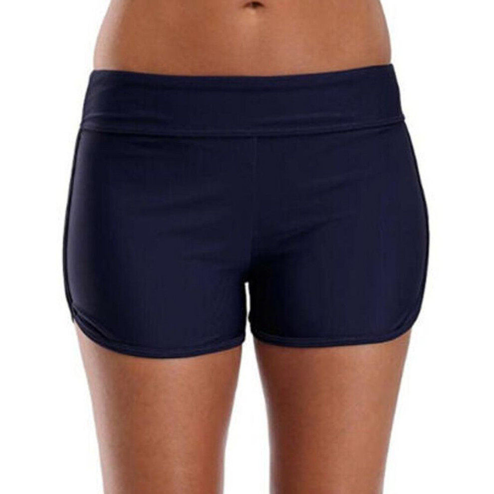 (blue, XXXL) Women Black Blue Bottom Tankini Shorts Swimwear Beach Swim Bikini