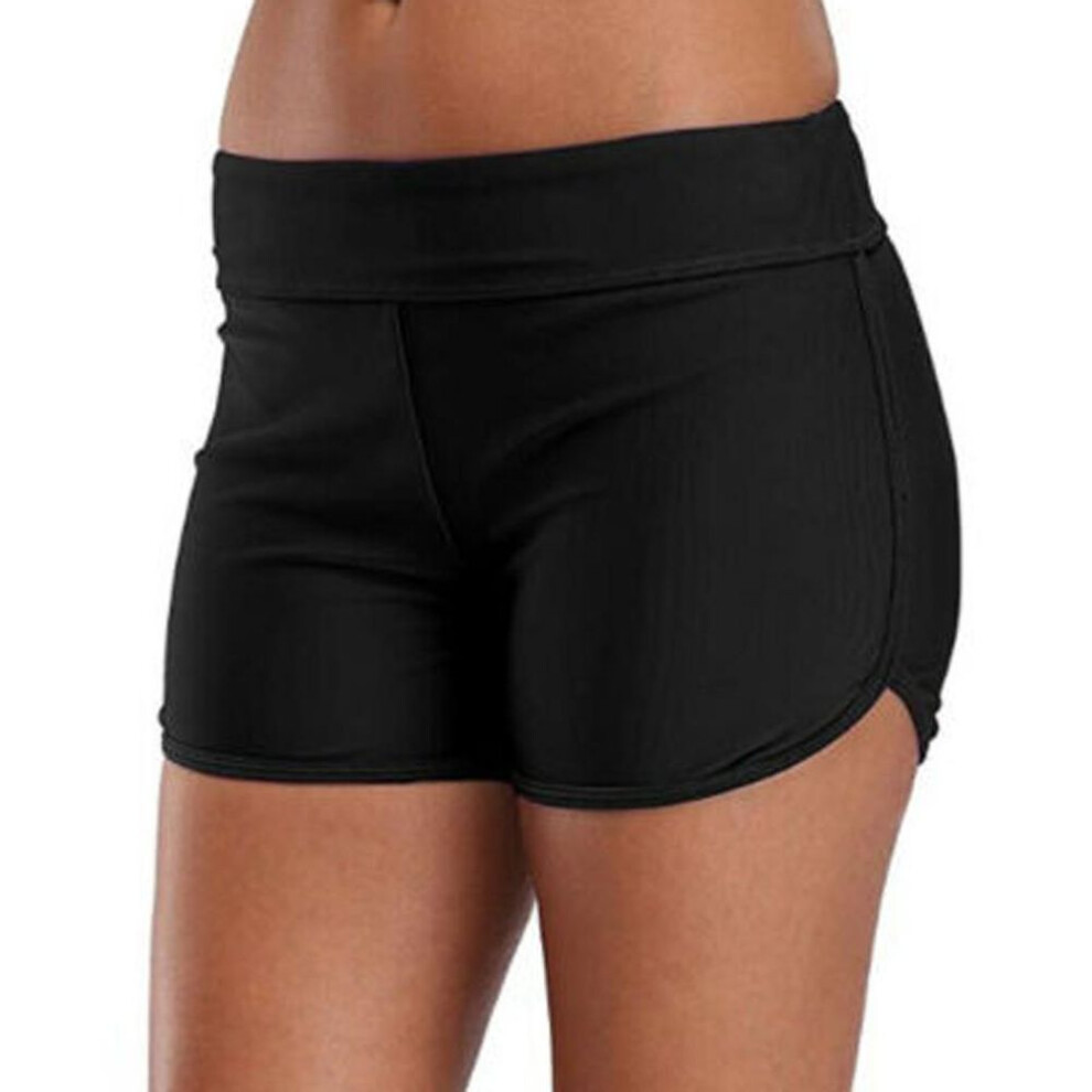 (black, XXXL) Women Black Blue Bottom Tankini Shorts Swimwear Beach Swim Bikini