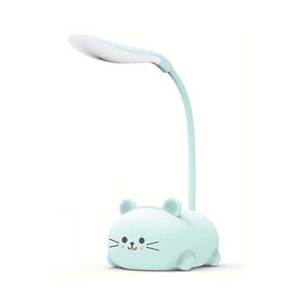 (blue) Led Table Lamp Cartoon Cute Pet Cat Night Light Usb Rechargeable Led Table Light Eye Protection