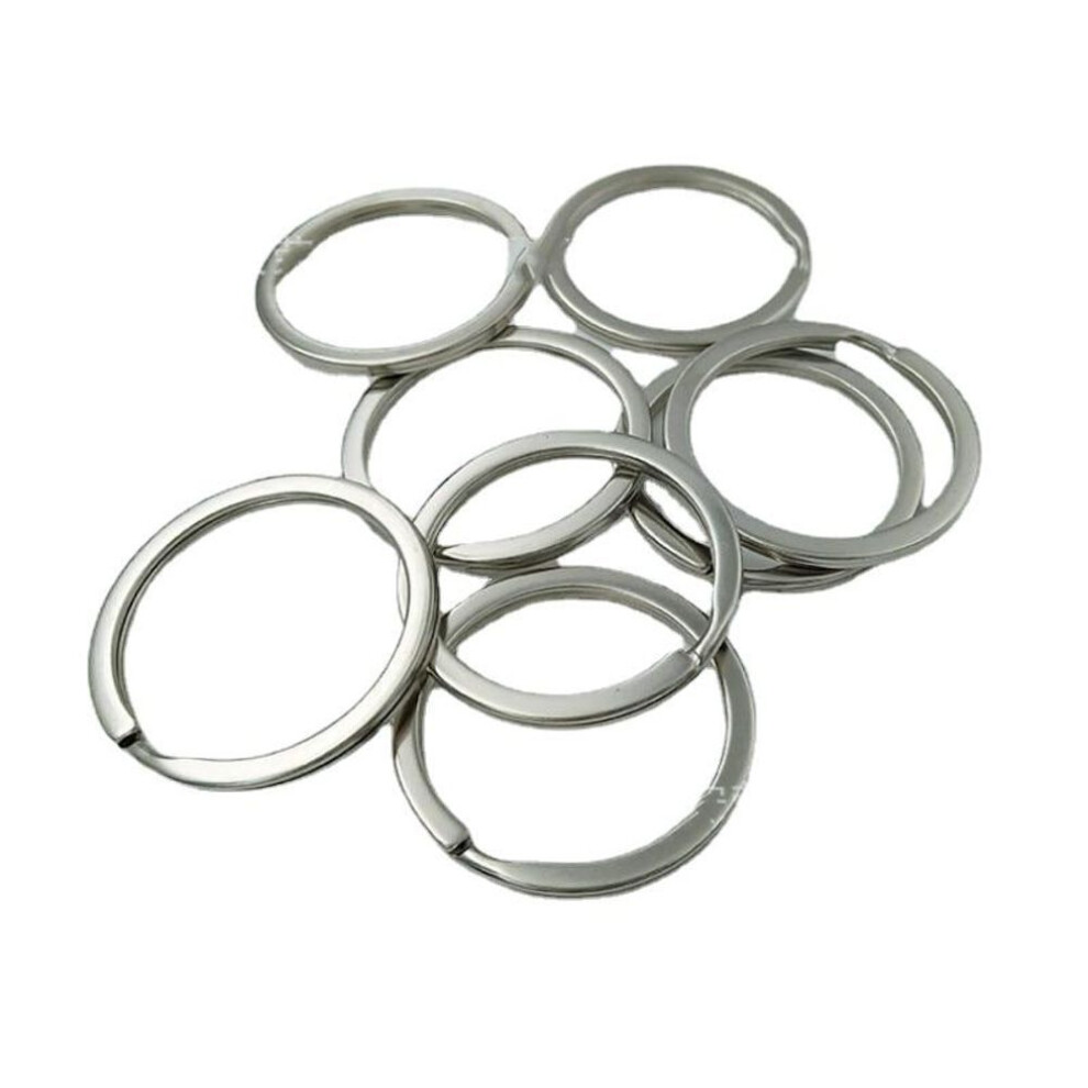 (Other) 10pcs 25mm Metal Key Rings Flat Split In Bulk - Keychain For Car Home Office Lanyards Holder