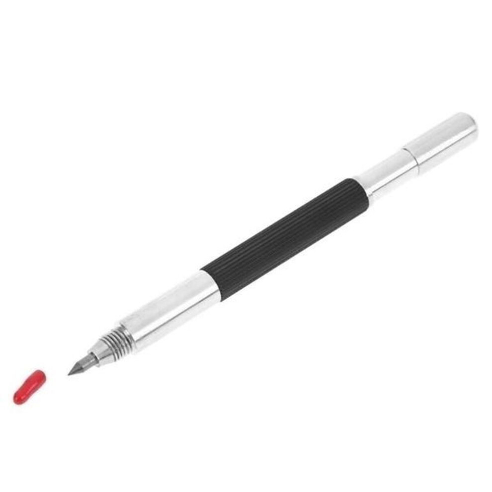 (black) Diy Ceramics Engraving Tool Durable Anti Slip Handle Lettering Alloy Tip Double End Etching Pen Scriber Marking Engraving Tools