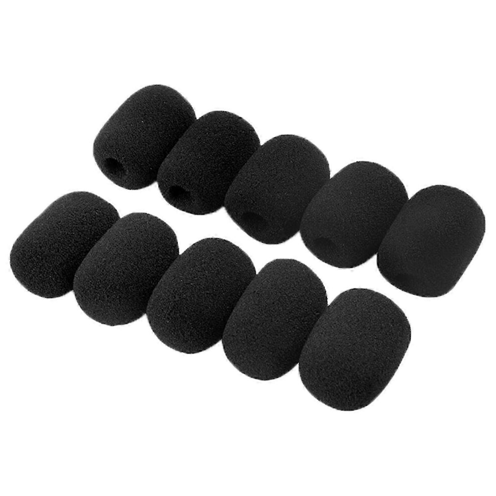 10pcs Microphone Windscreen Soft Sponge Mic Protector Headset Foam Covers Replacement Compatible Meeting Mic Da