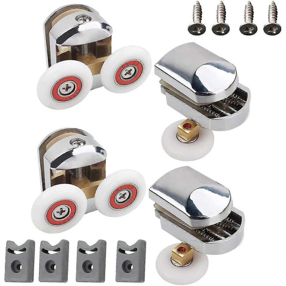 4pcs 25mm Shower Door Rollers - Replacement Roller Wheels for Sliding Shower Doors