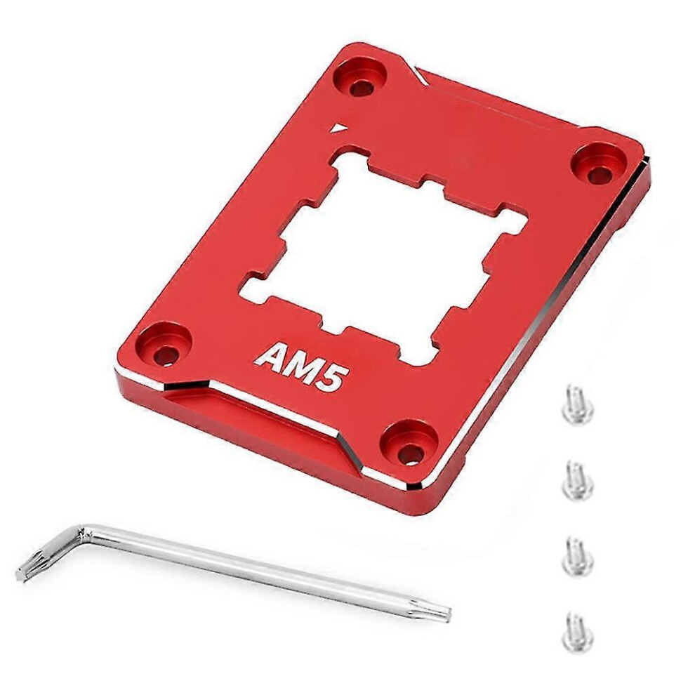 (Red) Black/Red Computer CPU Bending Corrector for AMD AM5 Secure Fixing Frame
