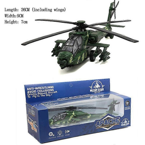 Toy Airplane Alloy Aircraft Model Simulation Apache Helicopter Fighter 1