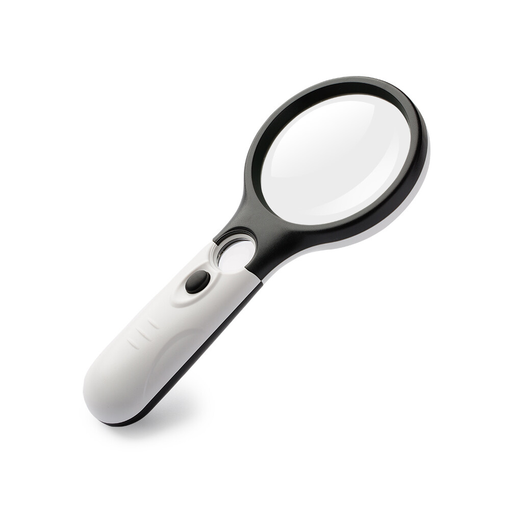 Torribaly 3 Led Light 45X Handheld Magnifier Reading Magnifying Glass Lens Jewelry Loupe