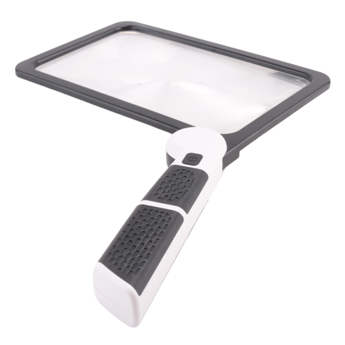 Full-Page 5X Magnifying Glass for Reading, Folding Lighted Magnifier with 48 LED Lights, Rectangular Handhold 2
