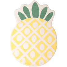 Badvorleger f?r Kinder, rutschfest, saugf?hig, Badezimmerteppich, dekorative K?chenmatte, Cartoon-Ananas-Bereichsdekor