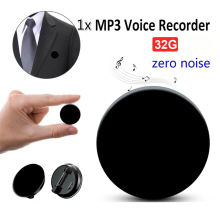 Digital Voice Recorder Mini Brooch Sound Professional Long Distance MP3 Player - 32GB
