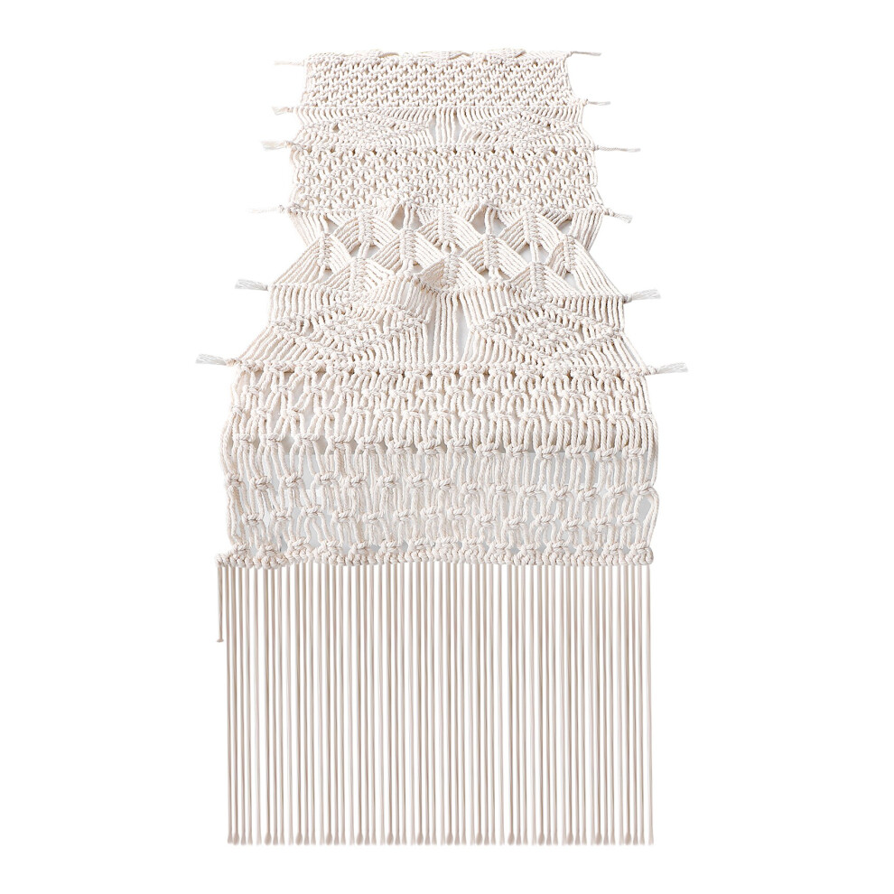 Macrame Table Runner, Boho Wedding Decor, Handwoven Vintage Farmhouse Bohemian Dining Room Style Decorations-image-OPC-PFZYW9G-NEW