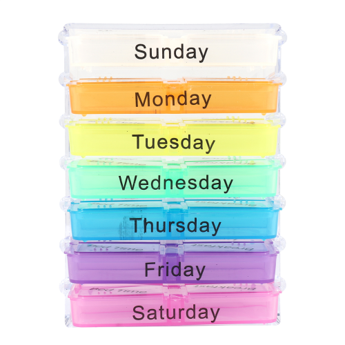 Medicine Weekly Storage Pill 7 Day Tablet Sorter Box Θήκη θήκης 1