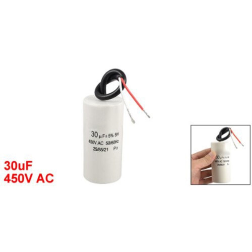 2-aderige kabel 30uF 450VAC 50/60Hz CBB60 Motorstart-/loopcondensator 2