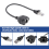 Καλώδιο επέκτασης δικτύου Ethernet LAN 1FT RJ45 από αρσενικό σε θηλυκό βιδωτό πάνελ 5