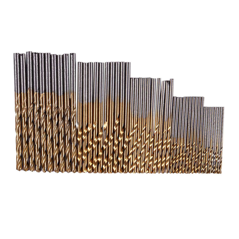50Pcs 1/1.5/2.0/2.5/3Mm Titanium Coated Hss Drill Bit Set 4852624840434