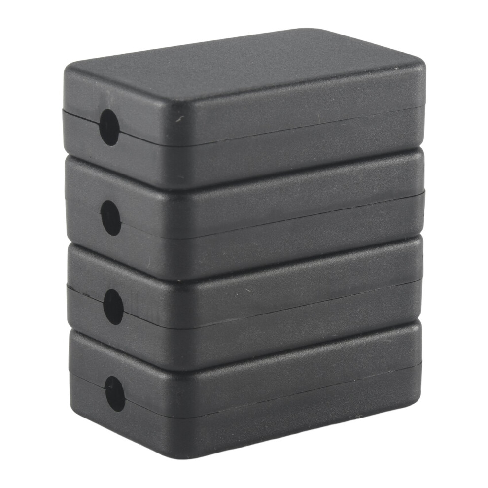 Electrical Junction Box 4Pcs Electric Plastic Black Waterproof Project Case 2.16X1.38x0.59 Inches(55X35x15mm) 4852624834822