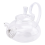 Bule de ch? de vidro com al?a alta resistente ao calor de 650 ml, bule de ch? com flor e filtro 4