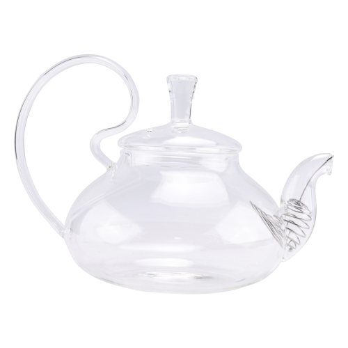 Bule de ch? de vidro com al?a alta resistente ao calor de 650 ml, bule de ch? com flor e filtro 1