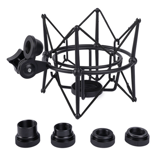 Supporto antiurto per microfono Supporto per microfono regolabile Supporto in metallo Pod (nero) 1